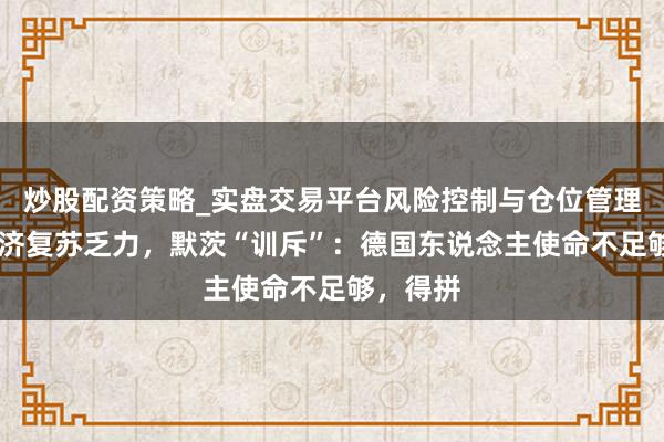 炒股配资策略_实盘交易平台风险控制与仓位管理分析 经济复苏乏力，默茨“训斥”：德国东说念主使命不足够，得拼