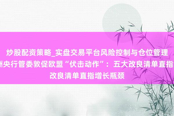 炒股配资策略_实盘交易平台风险控制与仓位管理分析 欧洲央行管委敦促欧盟“伏击动作”：五大改良清单直指增长瓶颈