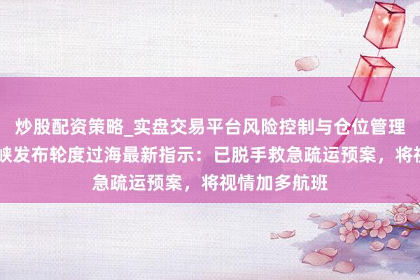 炒股配资策略_实盘交易平台风险控制与仓位管理分析 琼州海峡发布轮度过海最新指示：已脱手救急疏运预案，将视情加多航班