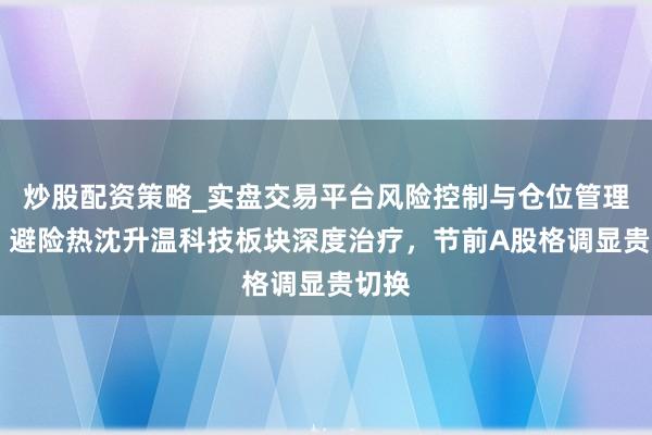 炒股配资策略_实盘交易平台风险控制与仓位管理分析 避险热沈升温科技板块深度治疗，节前A股格调显贵切换